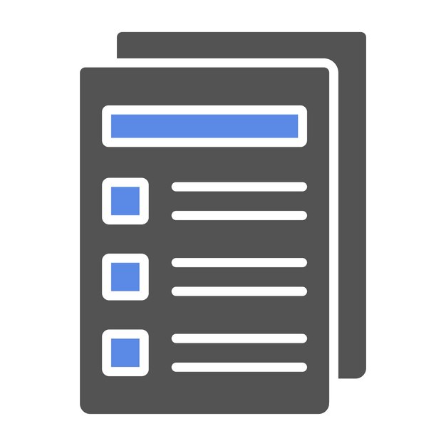 Estilo de icono de papel de votación de diseño vectorial