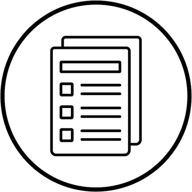 Estilo de icono de papel de votación de diseño vectorial