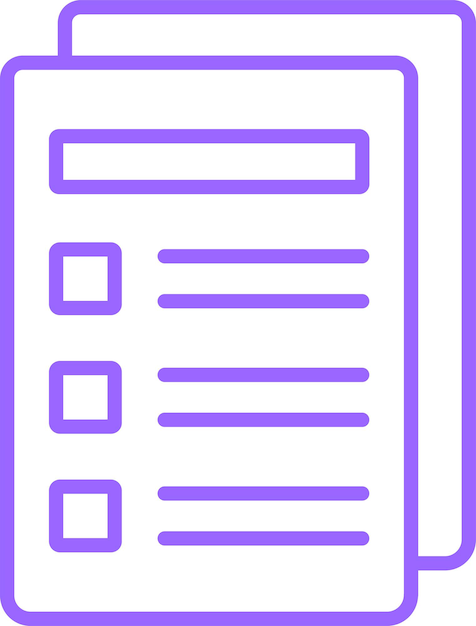 Estilo de icono de papel de votación de diseño vectorial