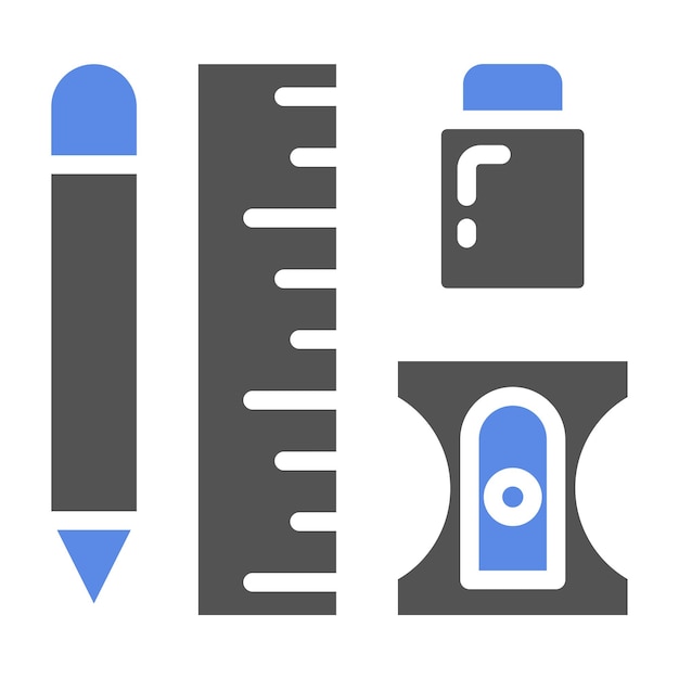 Estilo de icono de papelería de diseño vectorial