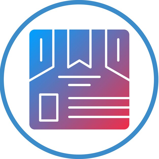 Estilo del icono del paquete de diseño vectorial