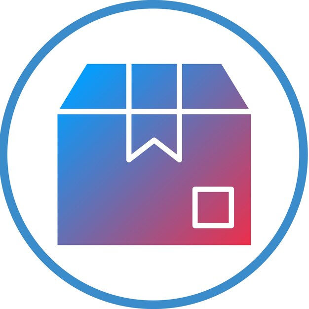Estilo del icono del paquete de diseño vectorial