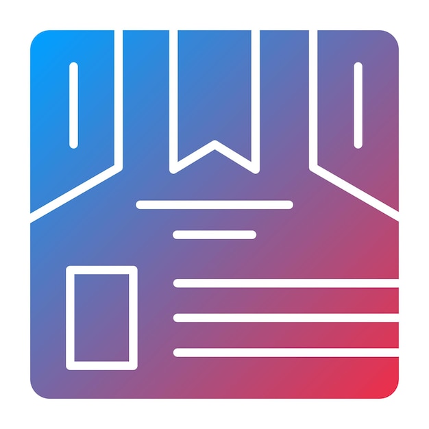 Estilo del icono del paquete de diseño vectorial