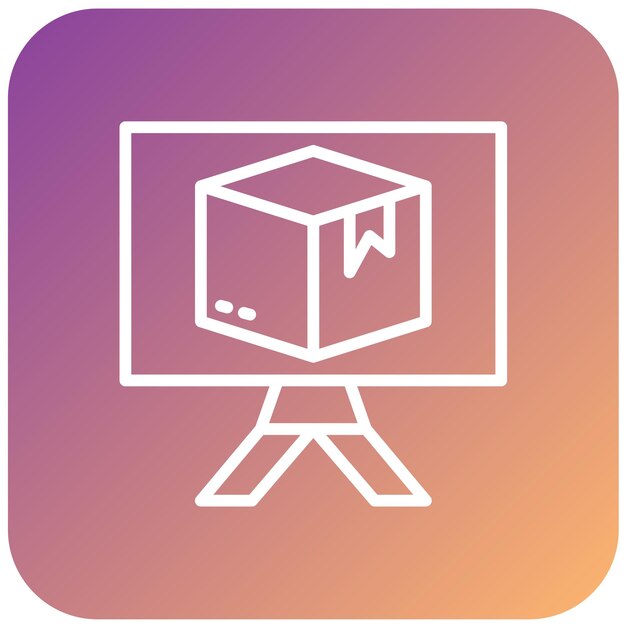 Estilo del icono del paquete de diseño vectorial