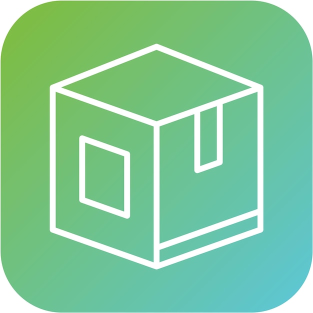 Estilo del icono del paquete de diseño vectorial