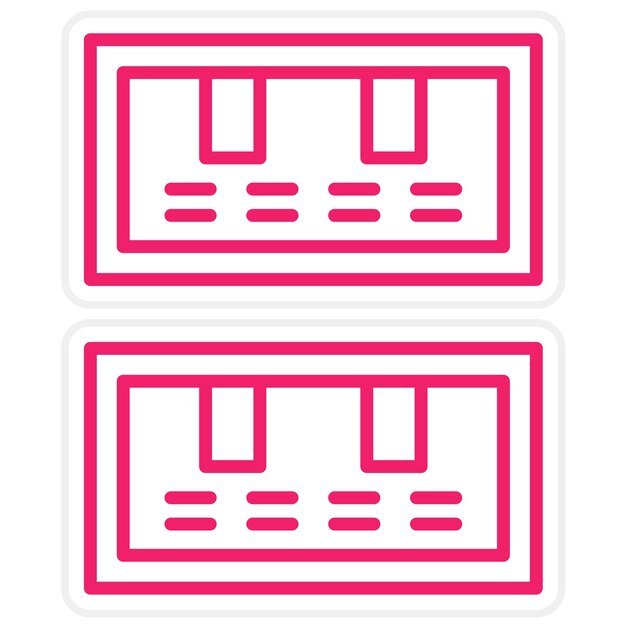 Estilo del icono del paquete de diseño vectorial