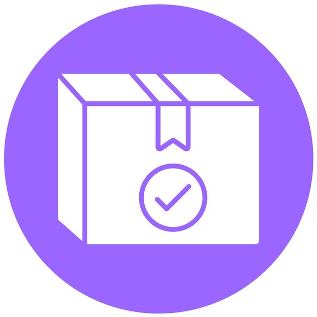 Estilo del icono del paquete de diseño vectorial