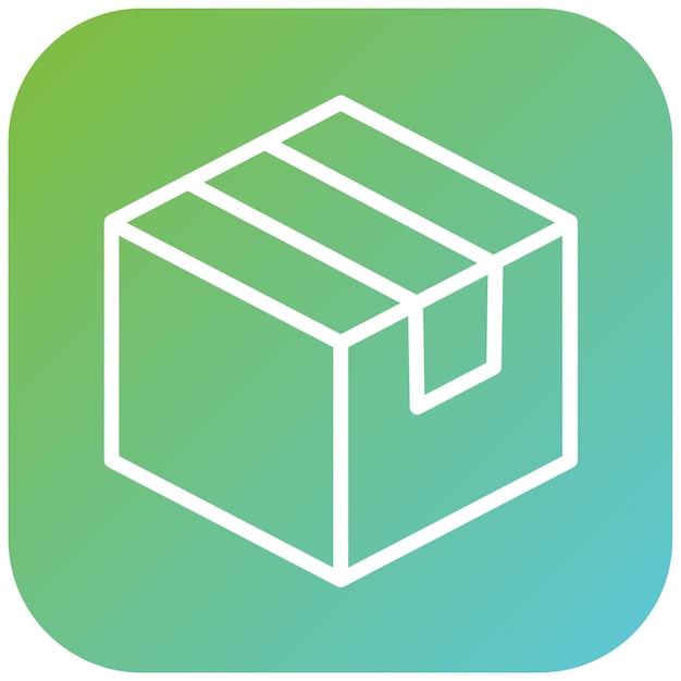 Estilo del icono del paquete de diseño vectorial