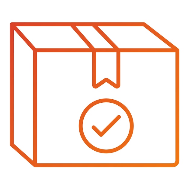 Estilo del icono del paquete de diseño vectorial
