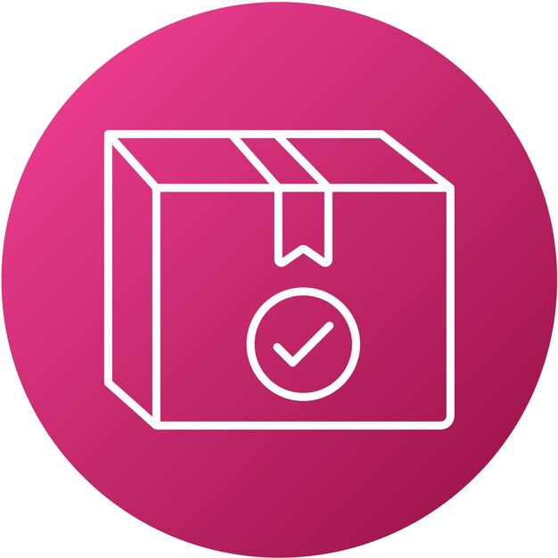 Estilo del icono del paquete de diseño vectorial