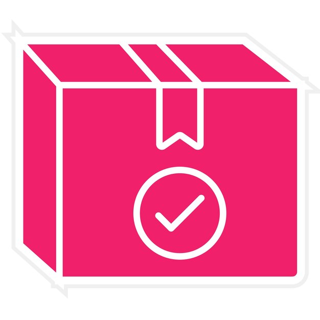 Estilo del icono del paquete de diseño vectorial