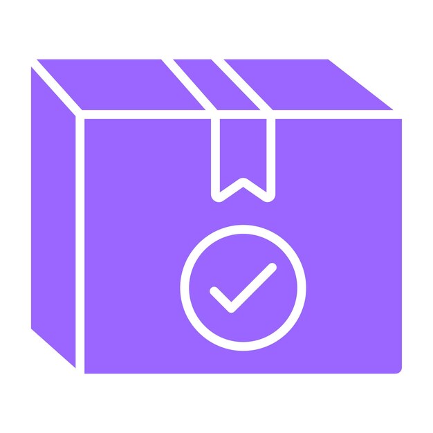 Estilo del icono del paquete de diseño vectorial