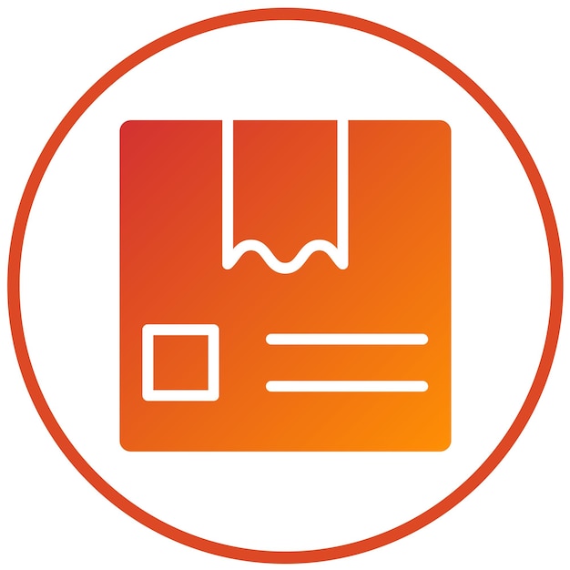 Estilo del icono del paquete de diseño vectorial