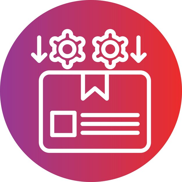 Estilo del icono del paquete del procedimiento de diseño vectorial
