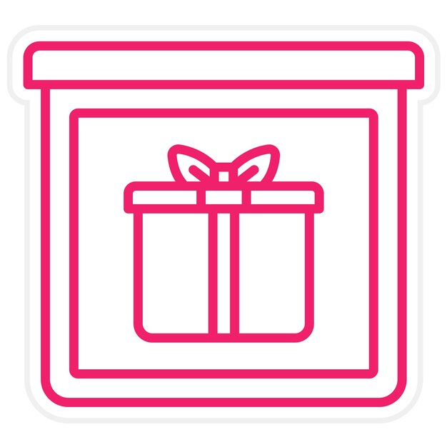 Estilo del icono del paquete de regalos