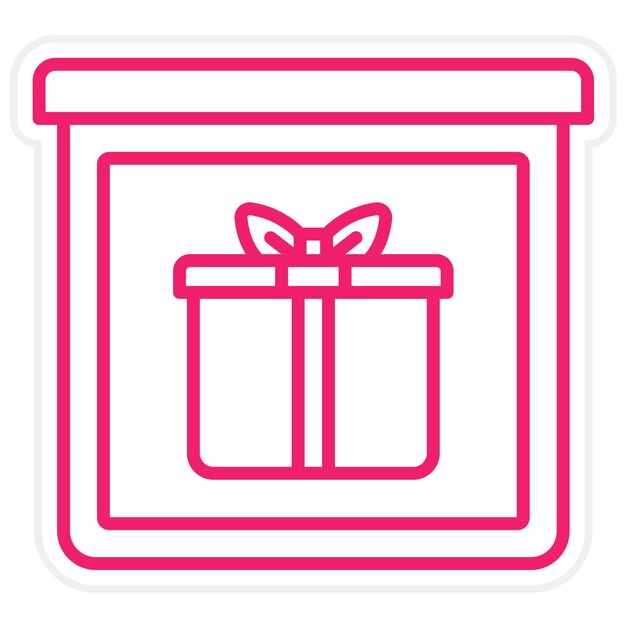 Vector estilo del icono del paquete de regalos