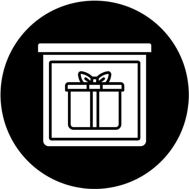 Estilo del icono del paquete de regalos