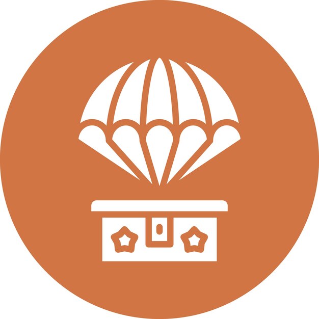 Estilo del icono del paracaídas del ejército