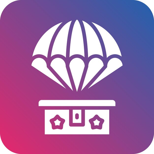 Estilo del icono del paracaídas del ejército