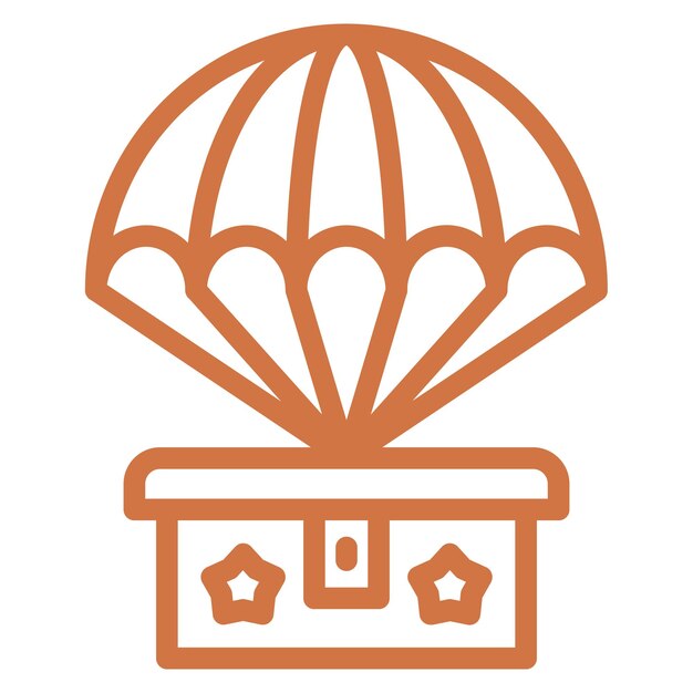 Estilo del icono del paracaídas del ejército