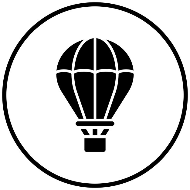 Estilo del icono del paracaídas del ejército