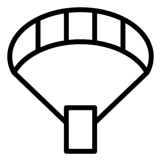 Estilo del icono del paracaídas