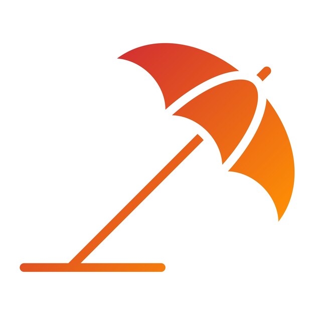 Estilo del icono del paraguas de diseño vectorial