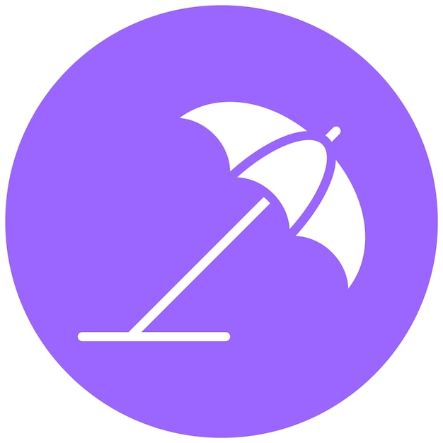 Estilo del icono del paraguas de diseño vectorial
