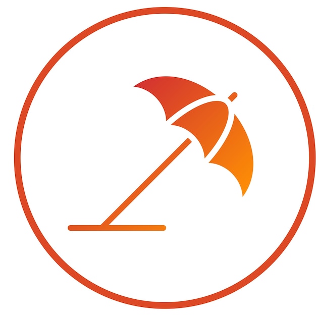 Estilo del icono del paraguas de diseño vectorial
