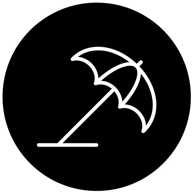 Estilo del icono del paraguas de diseño vectorial