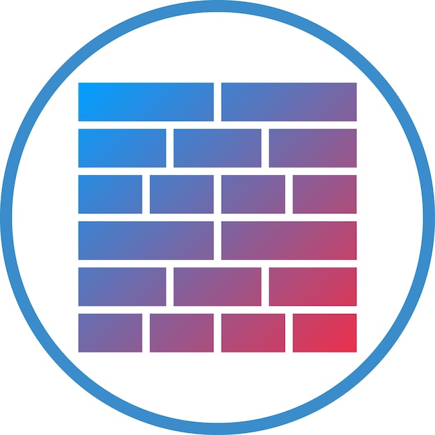 Estilo de icono de pared de ladrillo de diseño vectorial