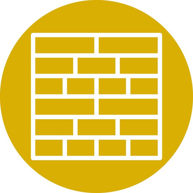 Estilo de icono de pared de ladrillo de diseño vectorial