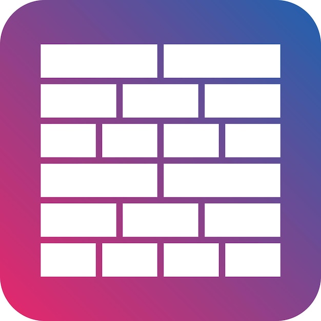Estilo de icono de pared de ladrillo de diseño vectorial