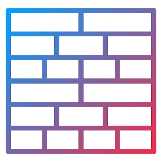 Estilo de icono de pared de ladrillo de diseño vectorial