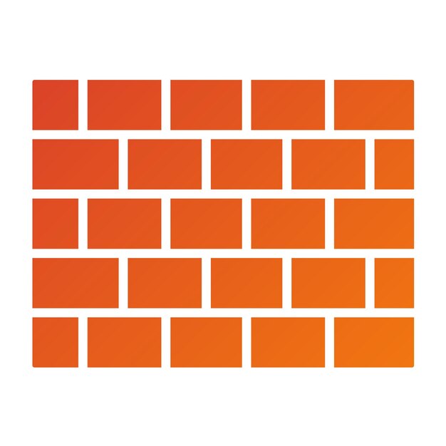 Estilo de icono de pared de ladrillo de diseño vectorial