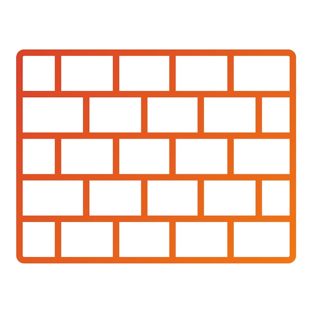 Estilo de icono de pared de ladrillo de diseño vectorial