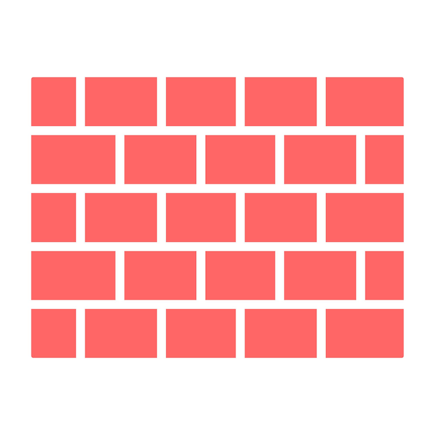 Estilo de icono de pared de ladrillo de diseño vectorial