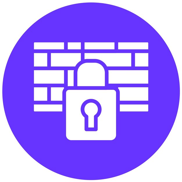 Estilo de icono de pared de seguridad de diseño vectorial