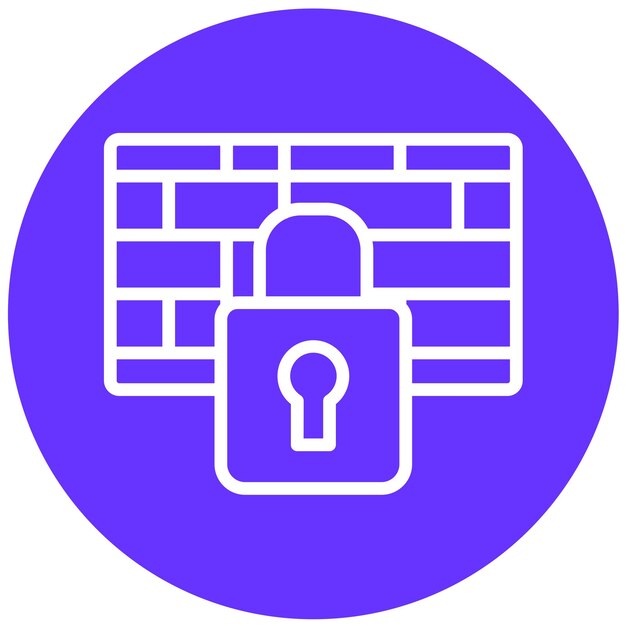 Estilo de icono de pared de seguridad de diseño vectorial