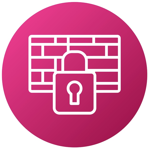 Estilo de icono de pared de seguridad de diseño vectorial