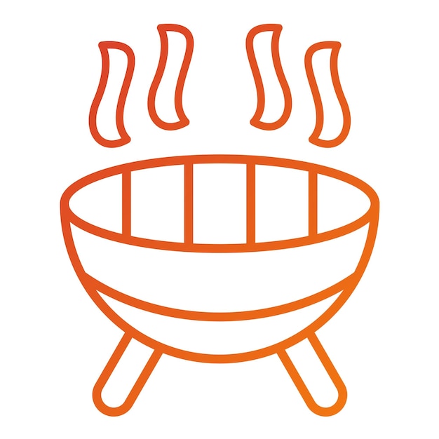Estilo del icono de la parrilla de barbacoa