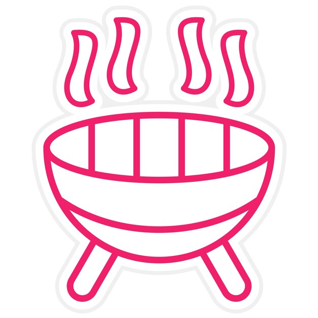 Estilo del icono de la parrilla de barbacoa