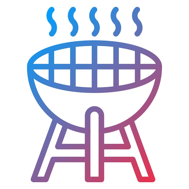 Estilo del icono de la parrilla de diseño vectorial