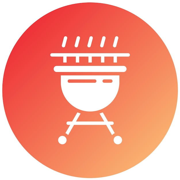 Estilo del icono de la parrilla de diseño vectorial