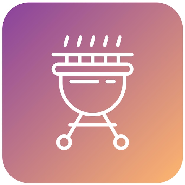 Estilo del icono de la parrilla de diseño vectorial