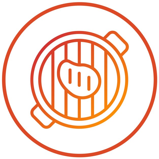 Estilo del icono de la parrilla de diseño vectorial