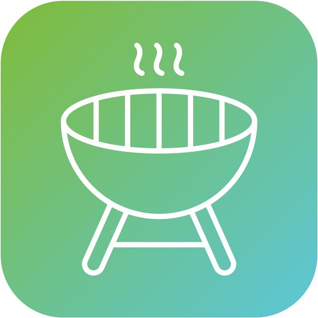 Estilo del icono de la parrilla de diseño vectorial