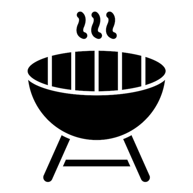 Estilo del icono de la parrilla de diseño vectorial