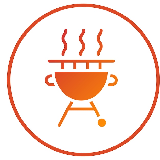 Estilo del icono de la parrilla de diseño vectorial