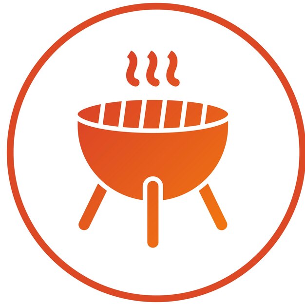Estilo del icono de la parrilla de diseño vectorial